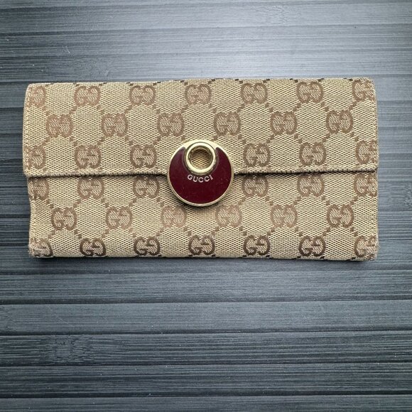 Gucci GG Canvas Continental Eclipse Wallet - Picture 1 of 8
